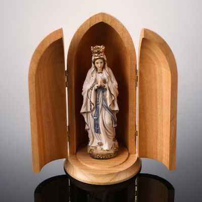 [이태리 직수입 / 천주교 성물] 천주교  루르드(Lourdes) 성모님 성모상(왕관), 타원형 돔, 페마(PEMA)